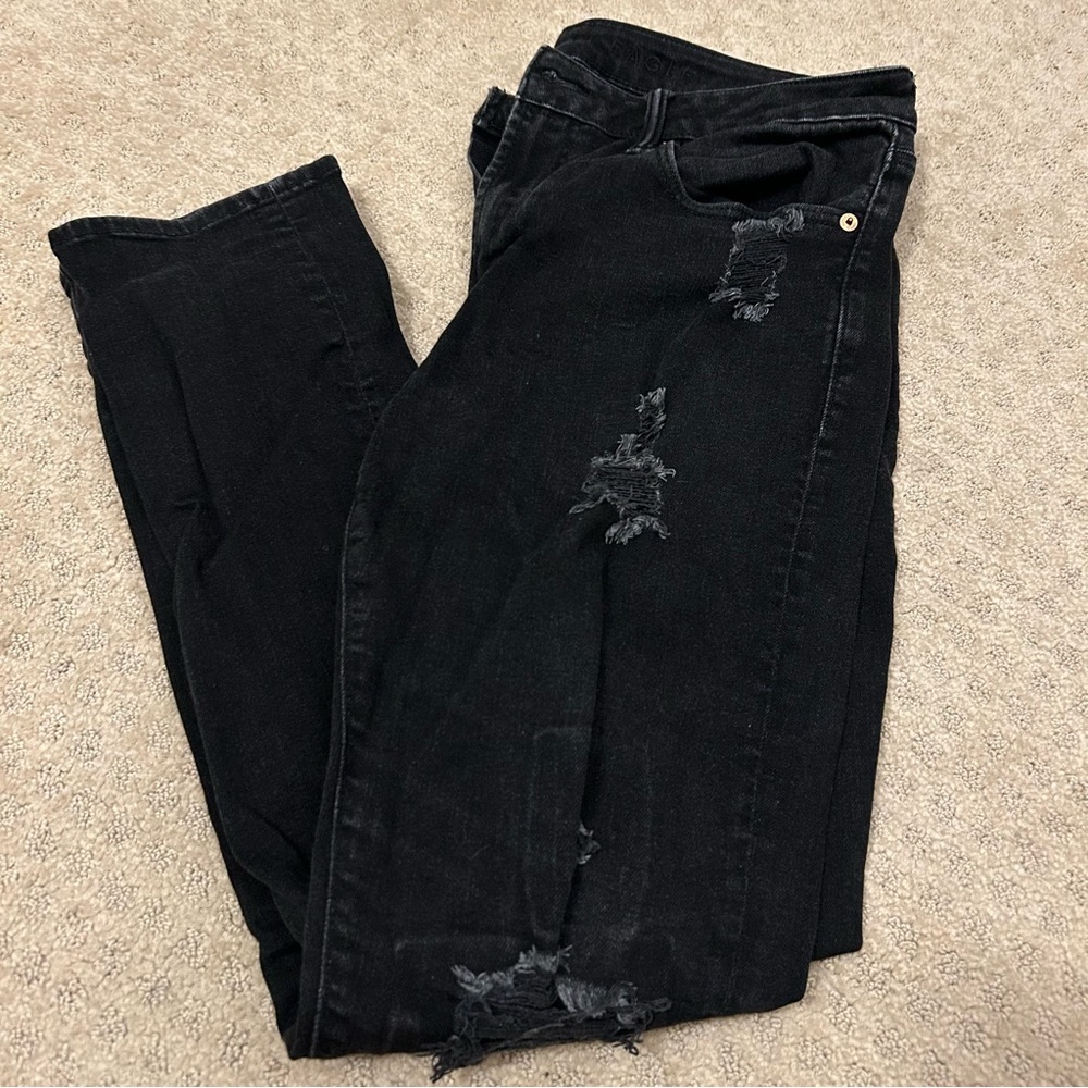 American Eagle Outfitters Black Distressed Men Jeans
